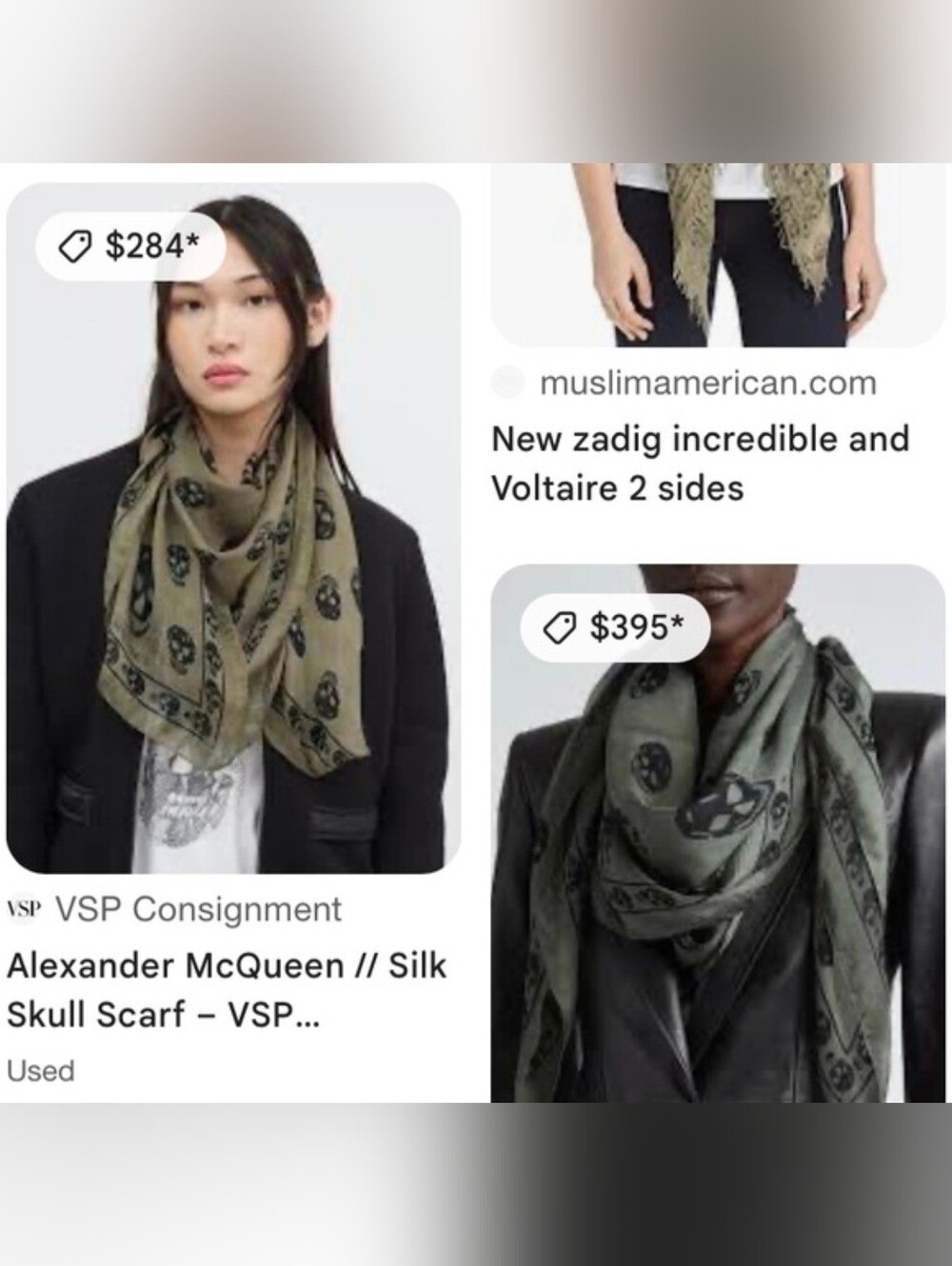 Alexander McQueen Skull Print Scarf - Picture 9 of 9